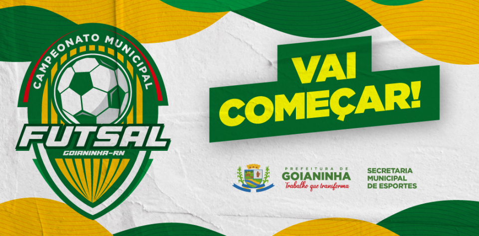 Campeonato Municipal de Futsal de Goianinha começa nesta quinta-feira (11)